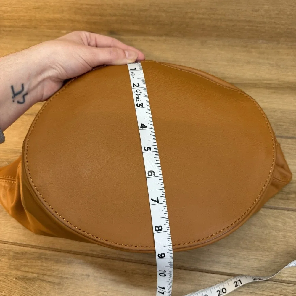 Viola Castellani Hobo Shoulder Bag Soft Italian‎ Leather Pouch Tan Brown
